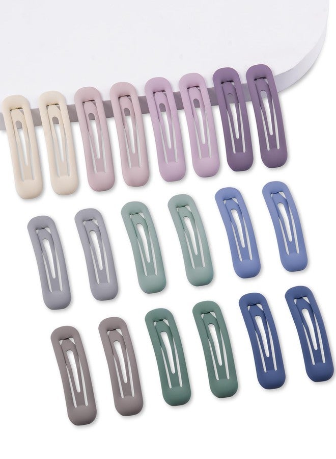 Cptots 20 PCS Small Rectangle Hair Barrettes For Women Non Slips Snap Clips For Thin Fine Hair, Matte Multi-colored,1.97 x 0.55Inch - Image 1